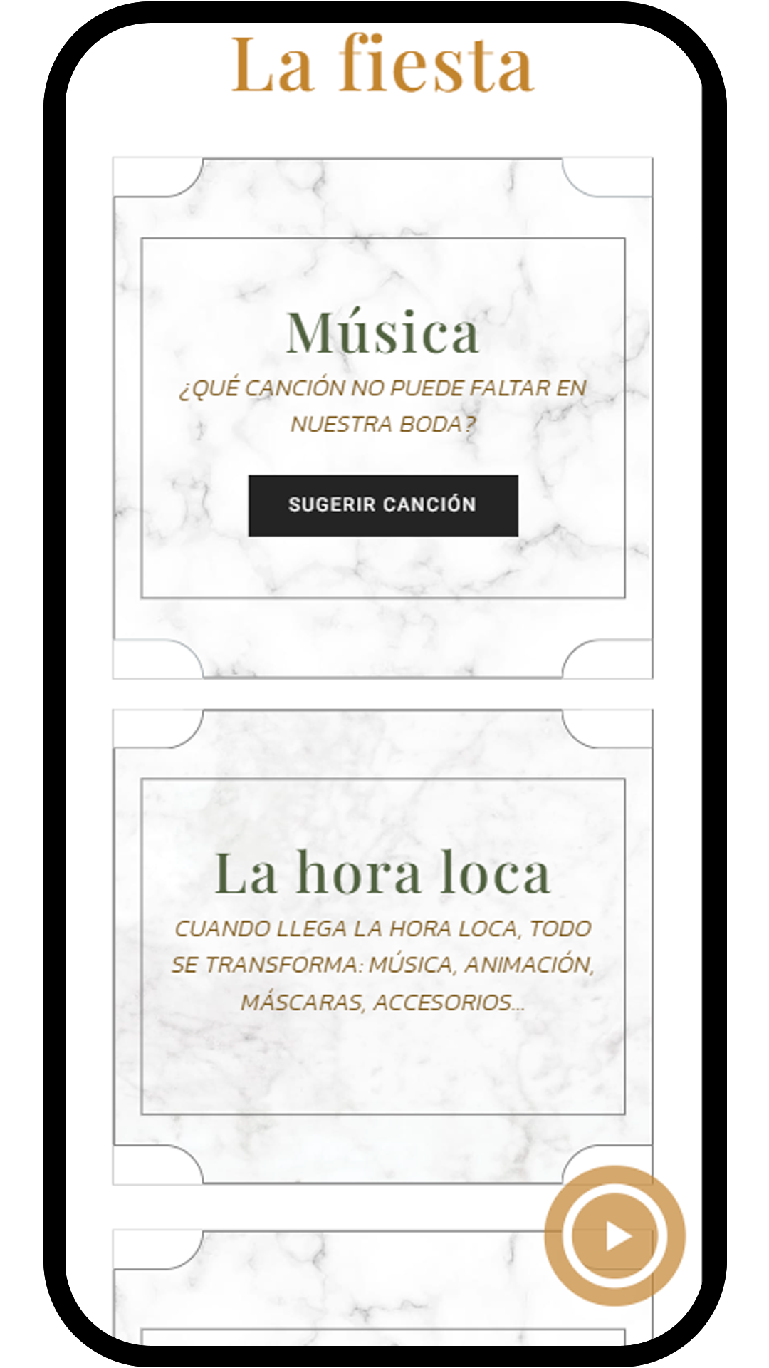 Invitación White Marble - Imagen 3